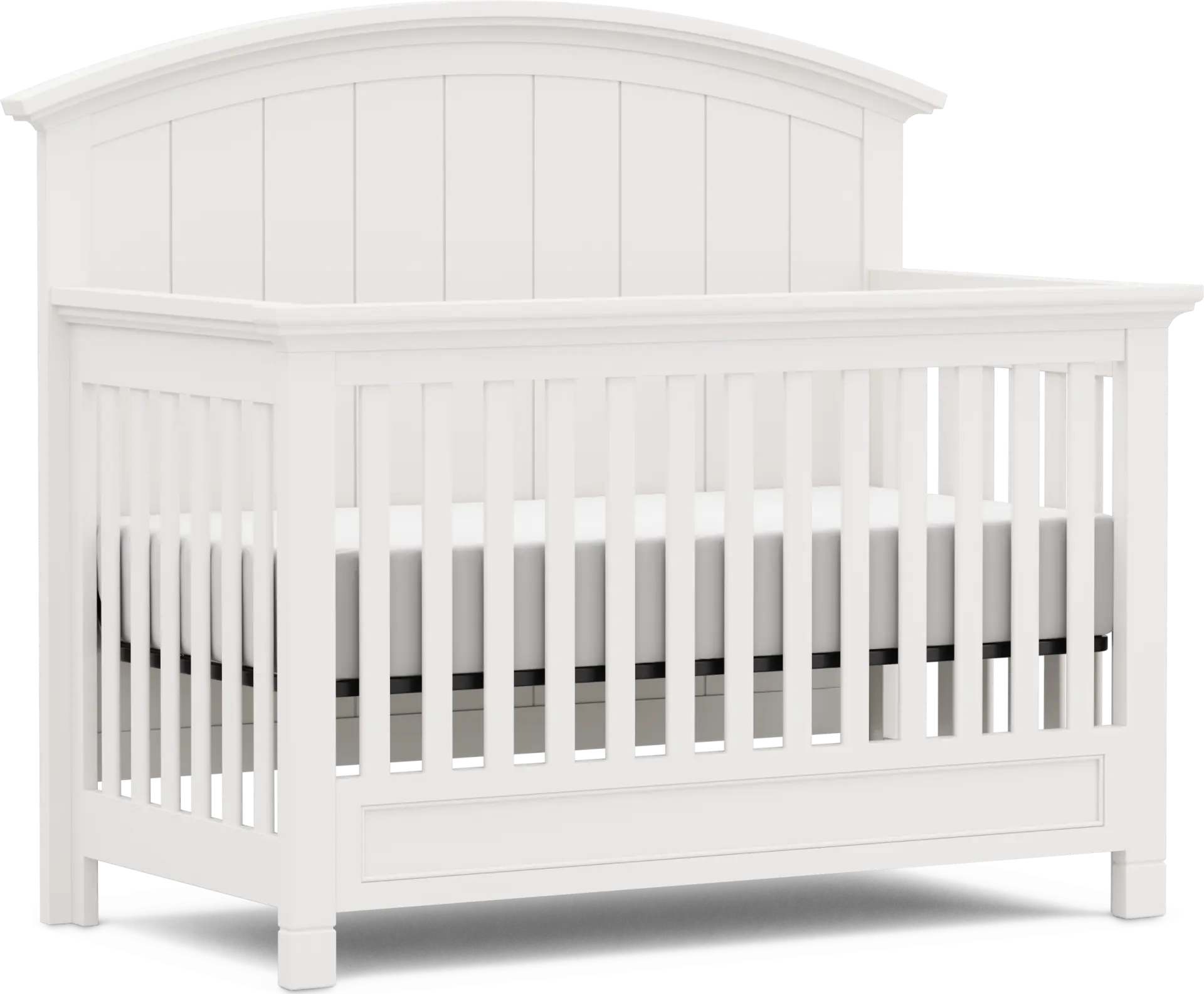 Kids Cottage Colors White 4-in-1 Convertible Crib