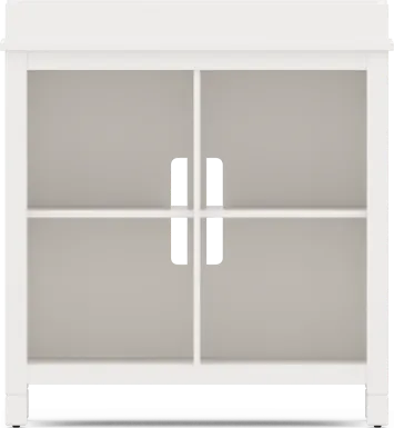 Kids Cottage Colors White Bookcase with Changing Tray