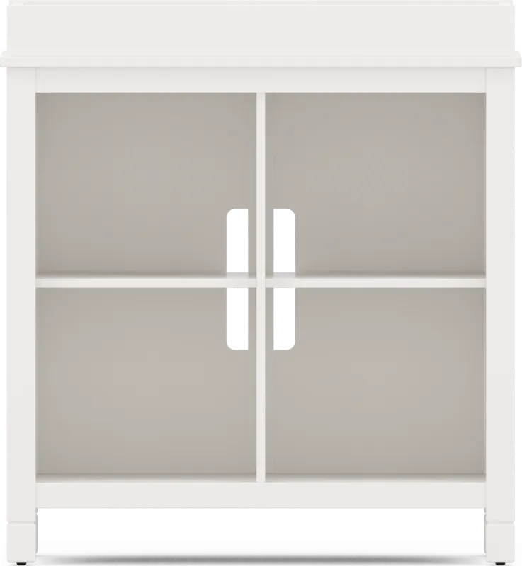 Kids Cottage Colors White Bookcase with Changing Tray