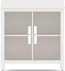 bookcase with changing tray