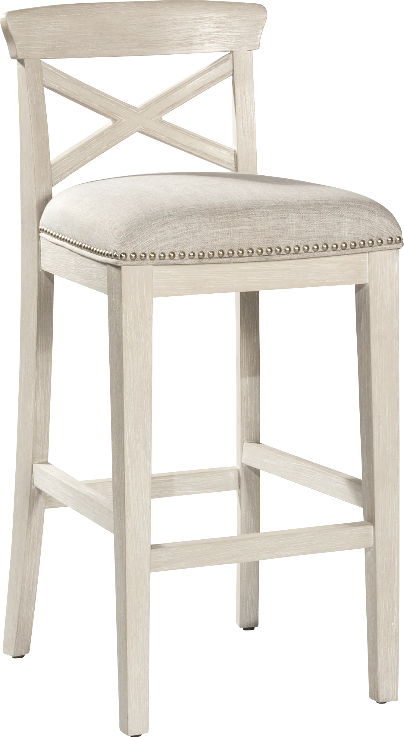 Battsford White Counter Height Stool, Set of 2 - Image 1
