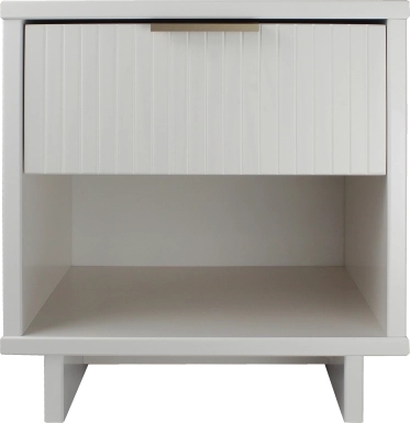 Bremmer V White Nightstand