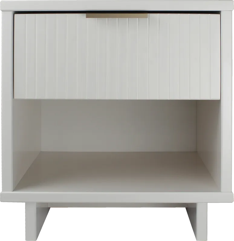 Bremmer V White Nightstand