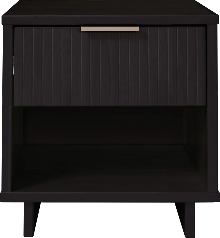 Bremmer V Black Nightstand