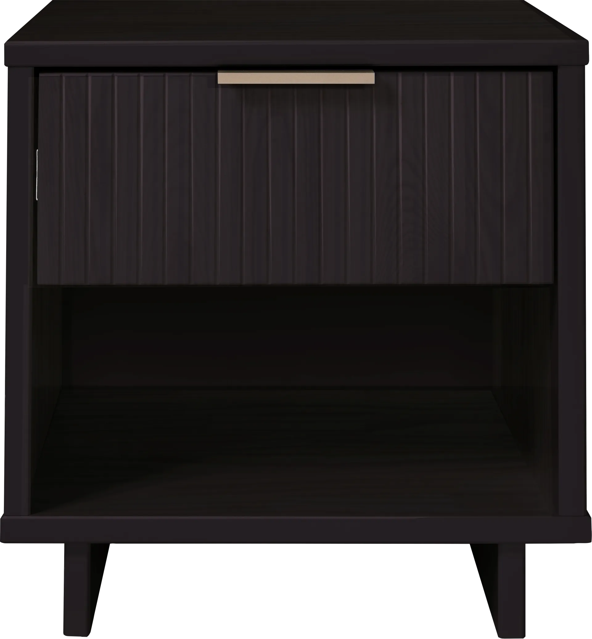 Bremmer V Black Nightstand - Image 1
