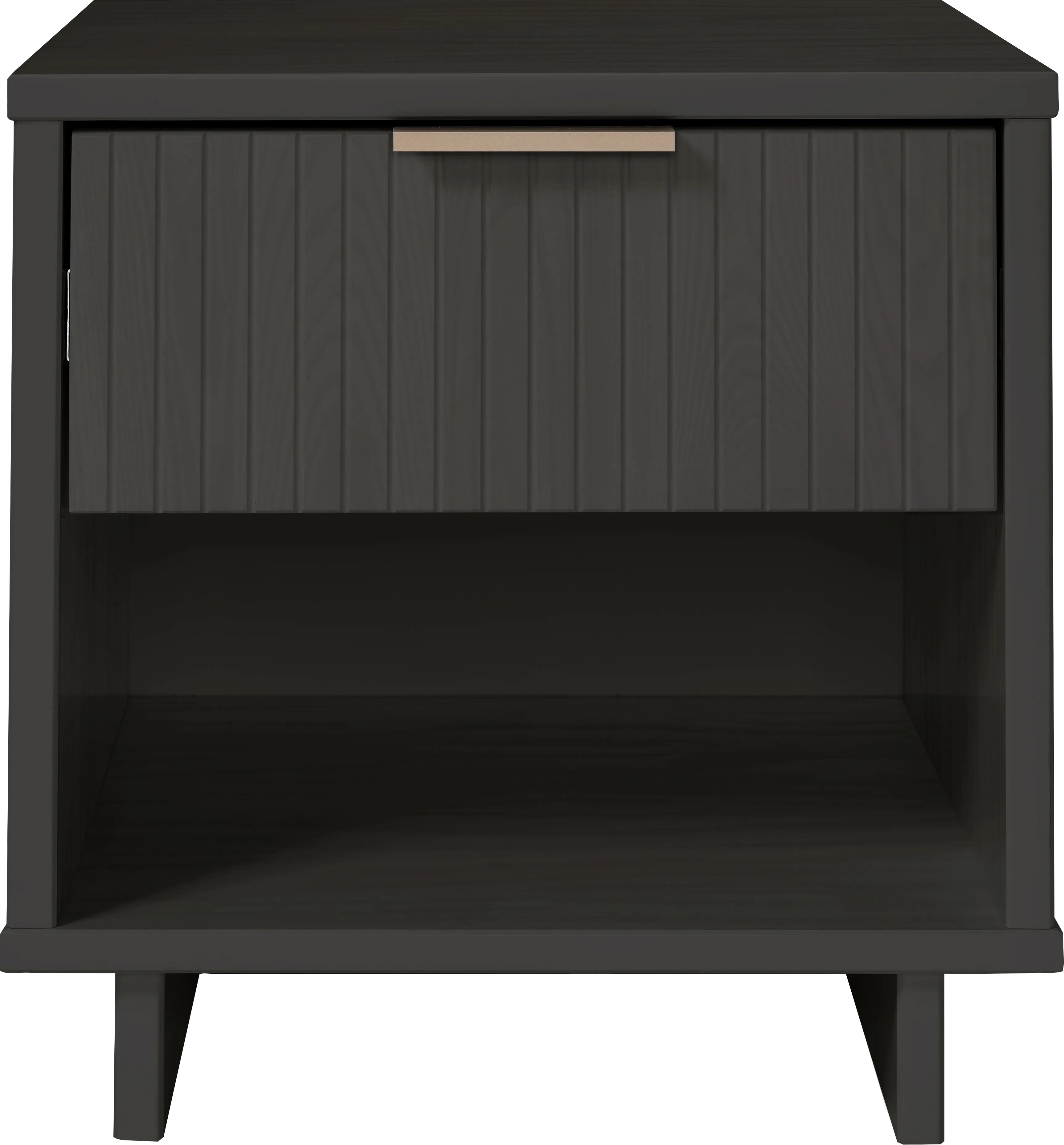 Bremmer V Dark Gray Nightstand