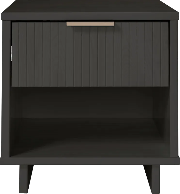 Bremmer V Dark Gray Nightstand