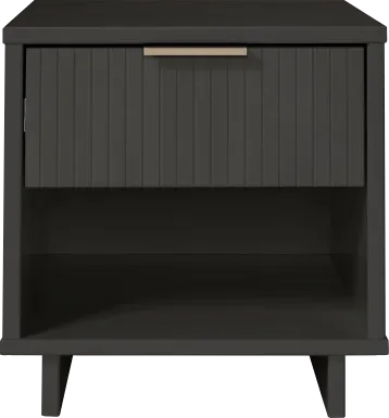 Bremmer V Dark Gray Nightstand