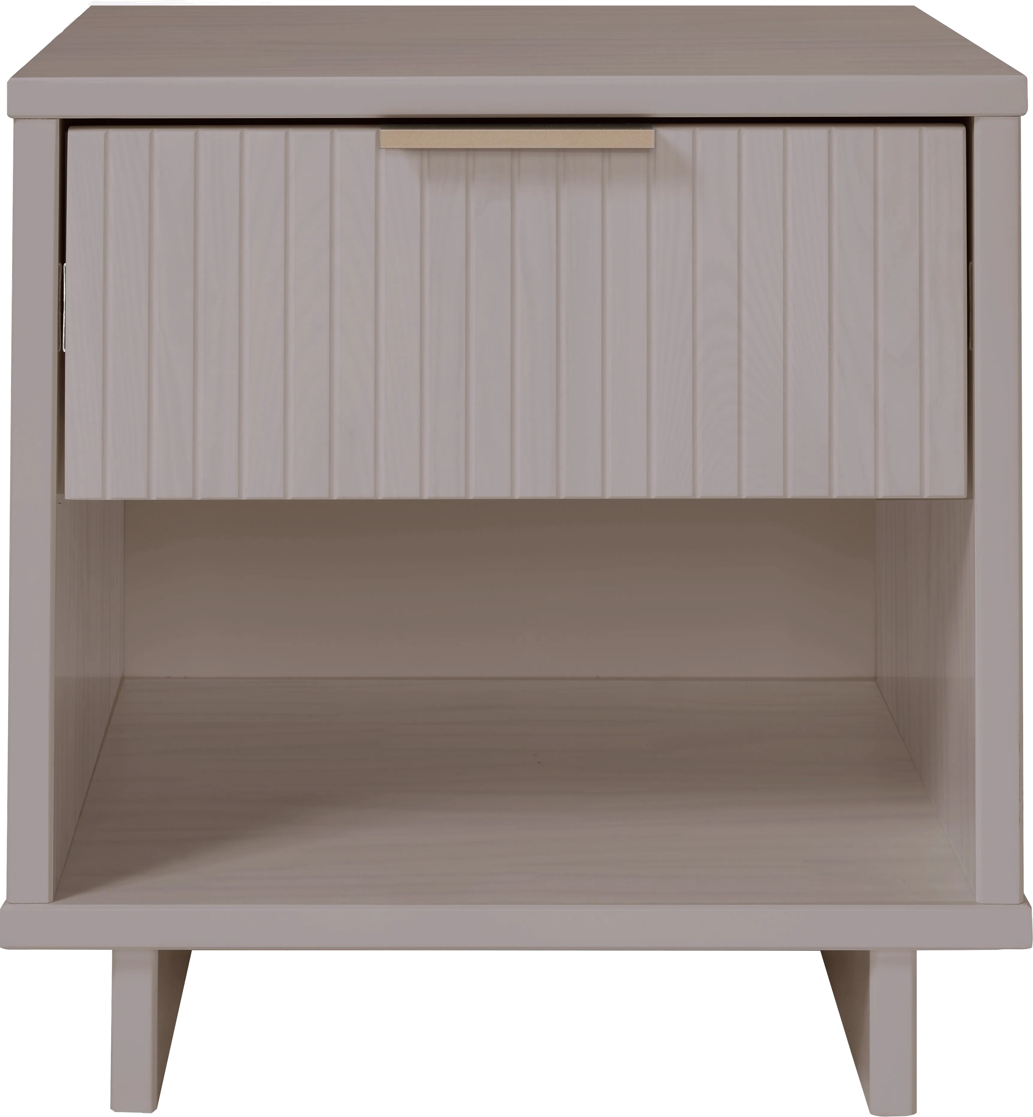 Bremmer V Light Gray Nightstand - Thumbnail - Image 1