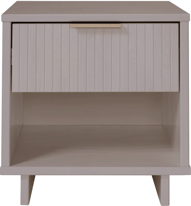 Bremmer V Light Gray Nightstand