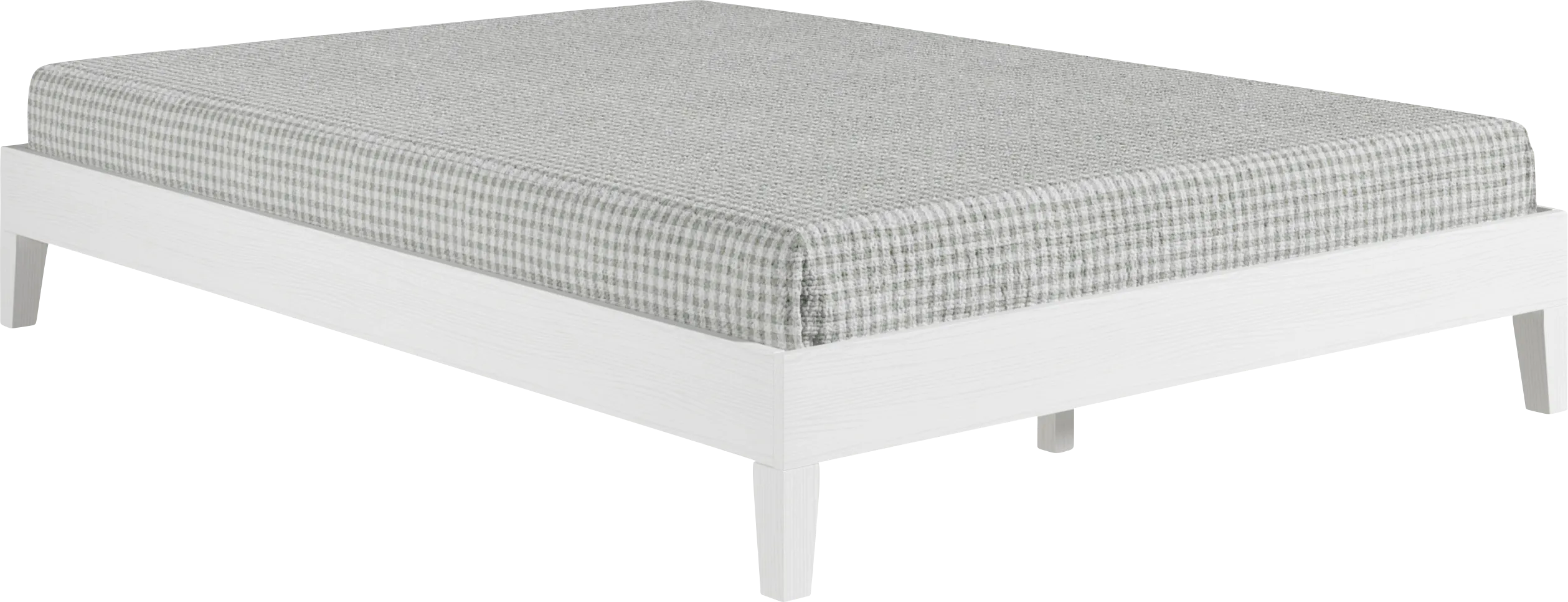 Bonariden White Queen Platform Bed - Thumbnail - Image 1