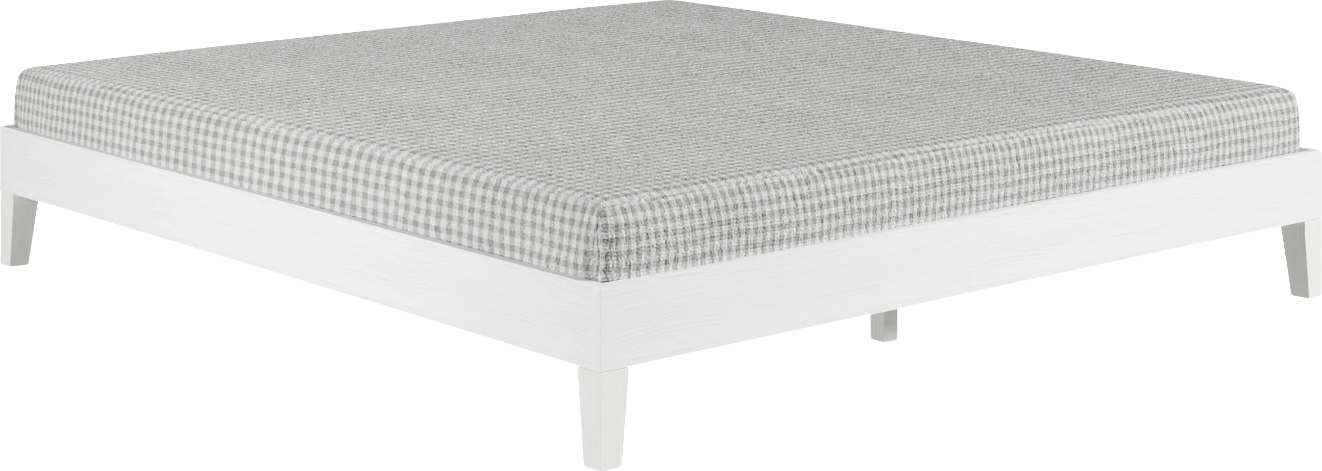 Bonariden White King Platform Bed - Thumbnail - Image 1