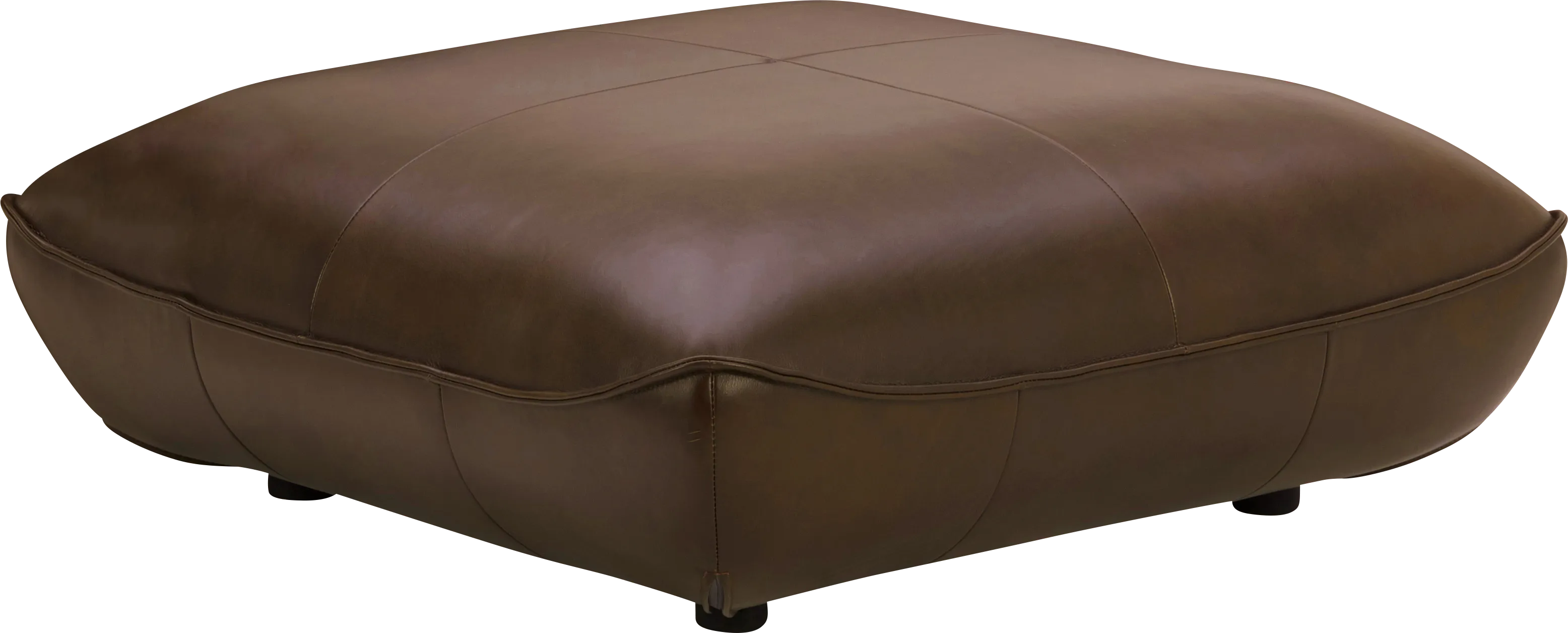 Leveson Brown Ottoman - Thumbnail - Image 1