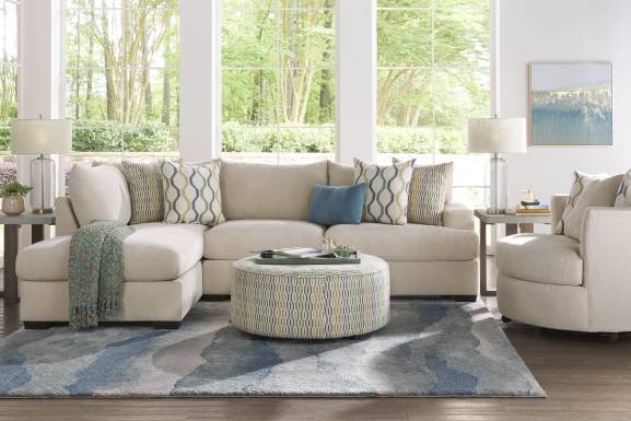 Briar Street Beige Chenille 2 Pc Sectional