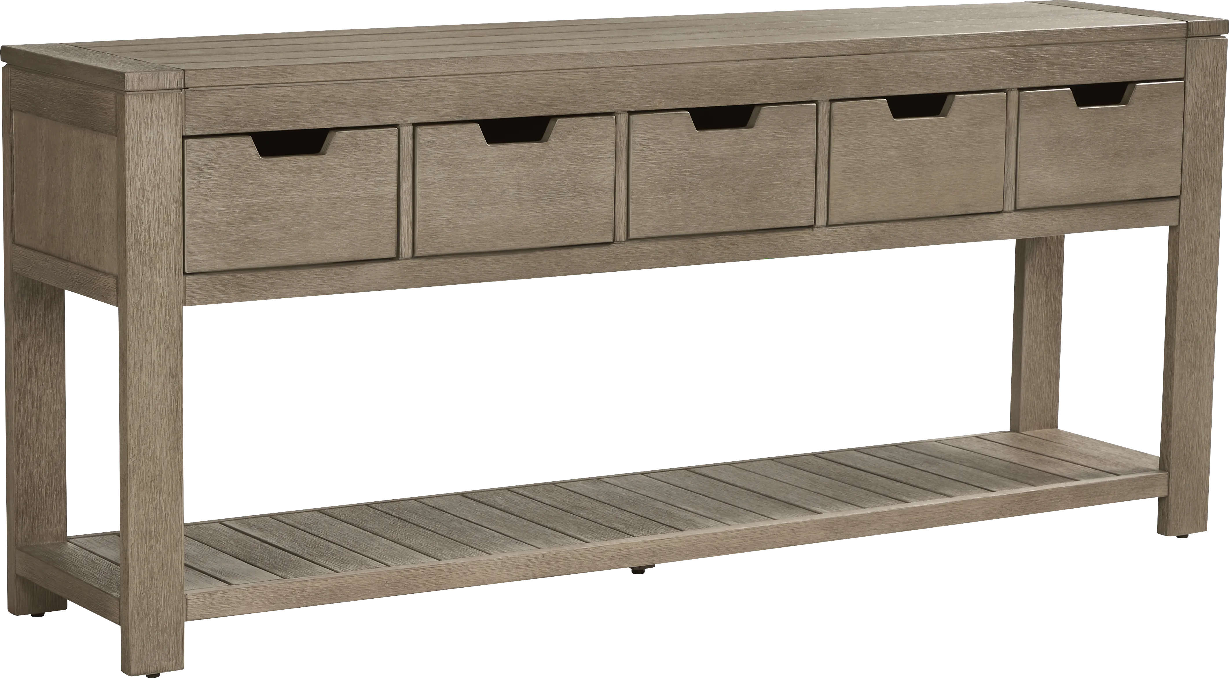 Siesta Key Gray Outdoor Sofa Table - Thumbnail - Image 1