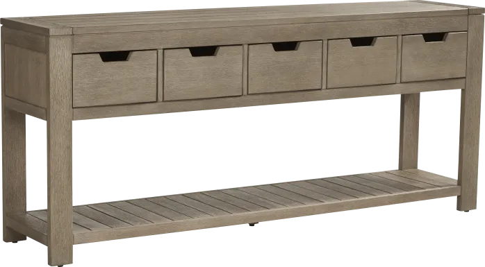 Siesta Key Gray Outdoor Sofa Table