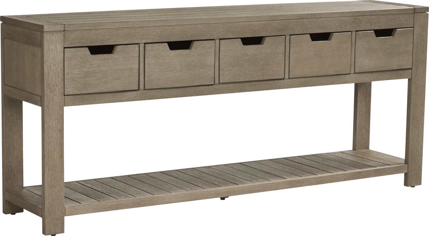 Siesta Key Gray Outdoor Sofa Table