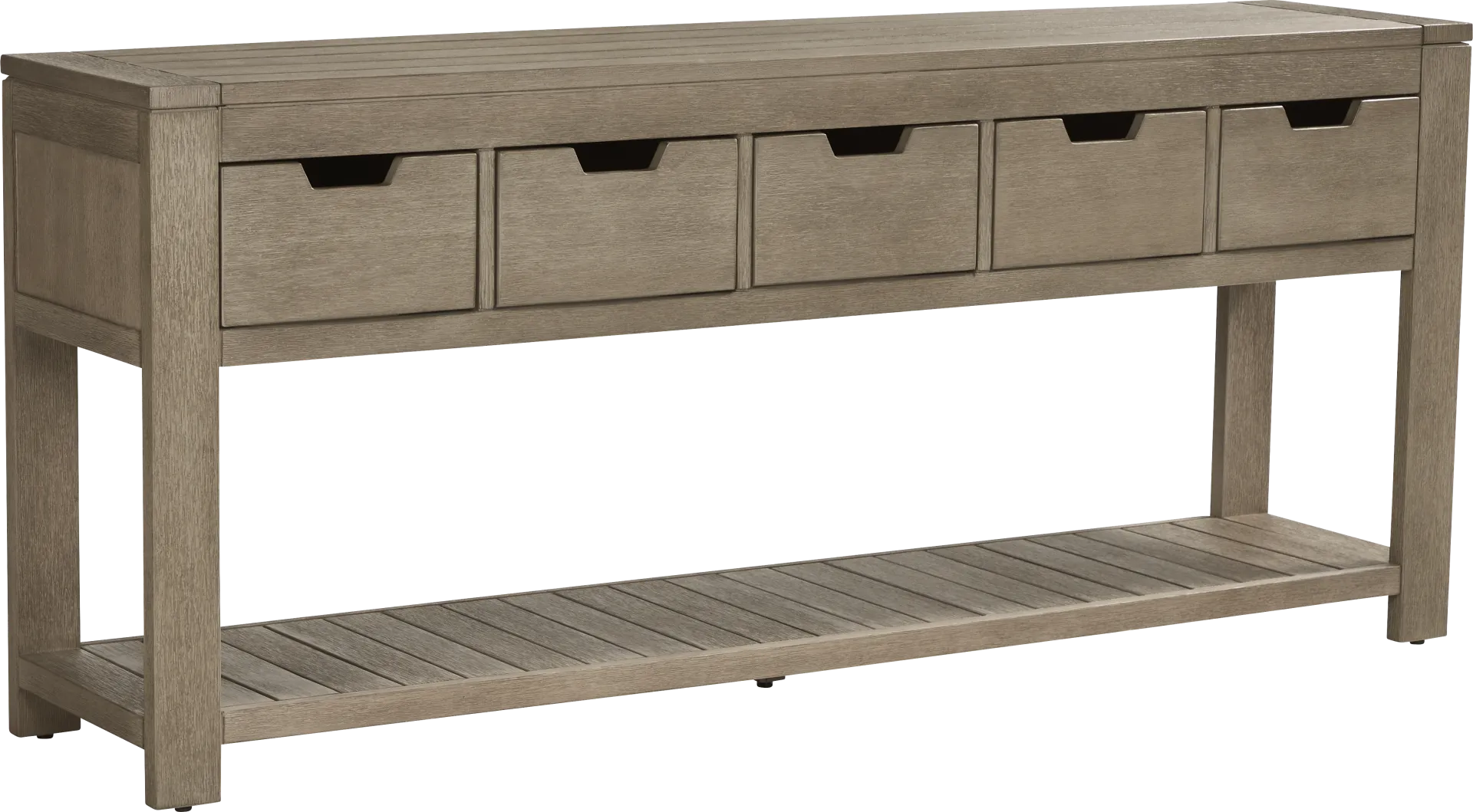Siesta Key Gray Outdoor Sofa Table - Image 1