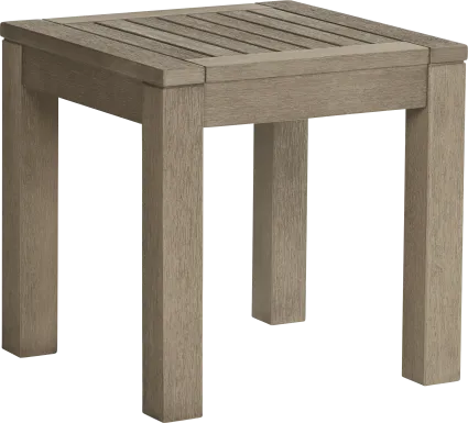 Siesta Key Gray Outdoor End Table