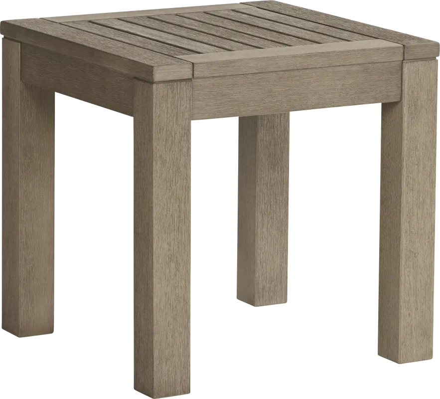 Siesta Key Gray Outdoor End Table