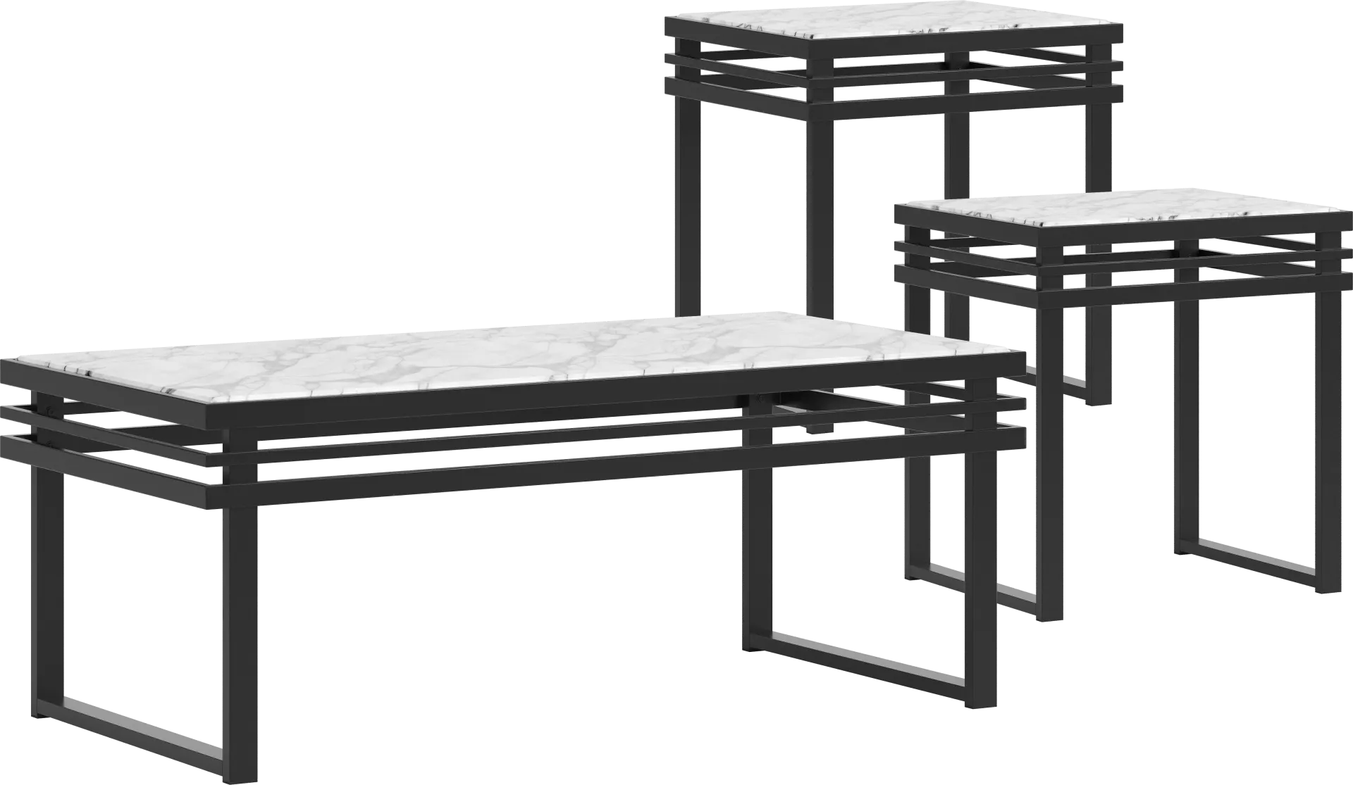 Truanni Black 3 Pc Table Set - Image 1