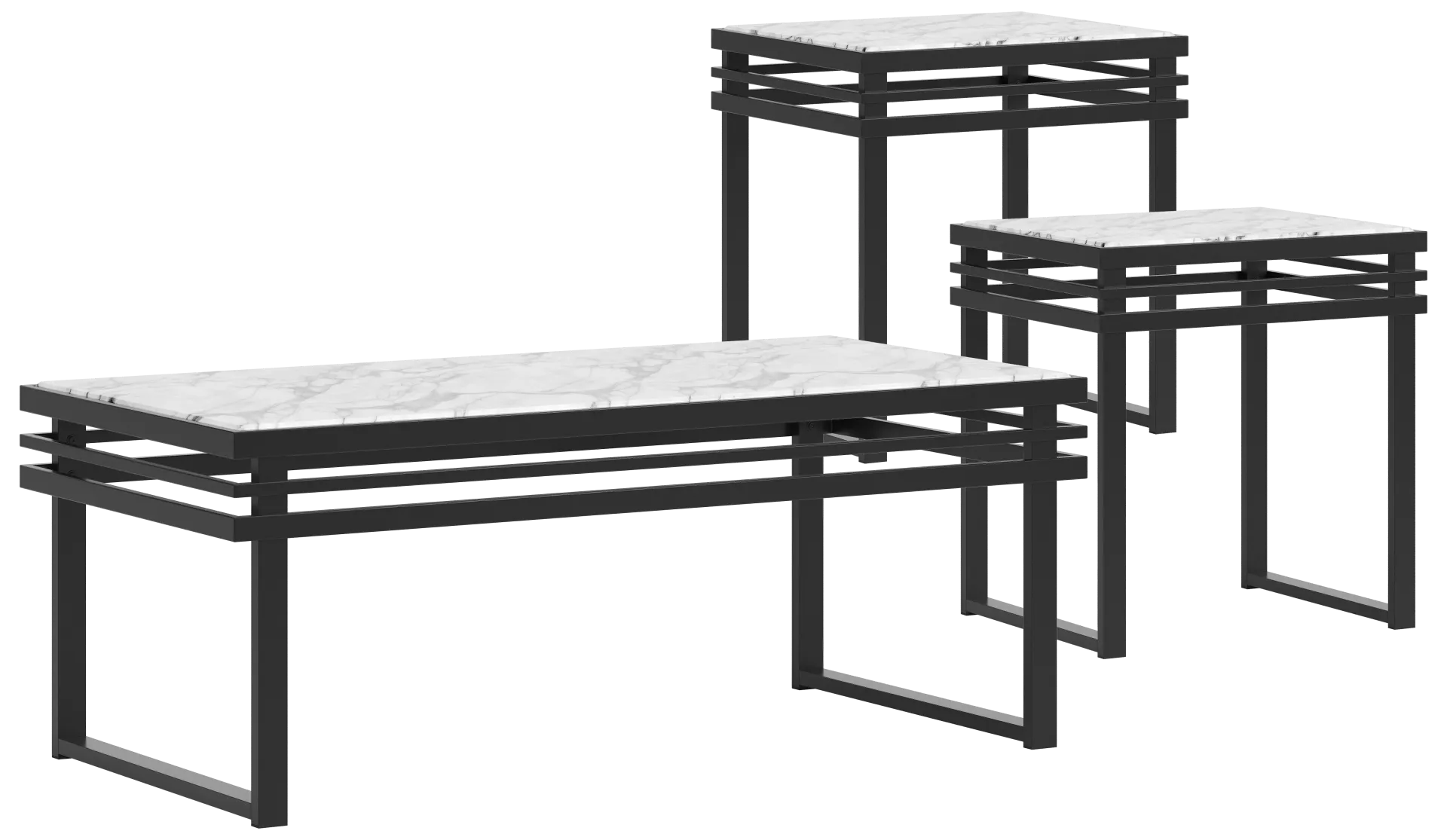 black table set