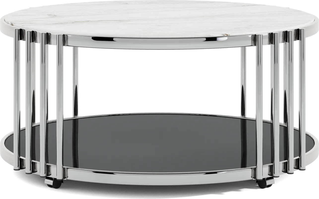 Bardiglio Silver Cocktail Table