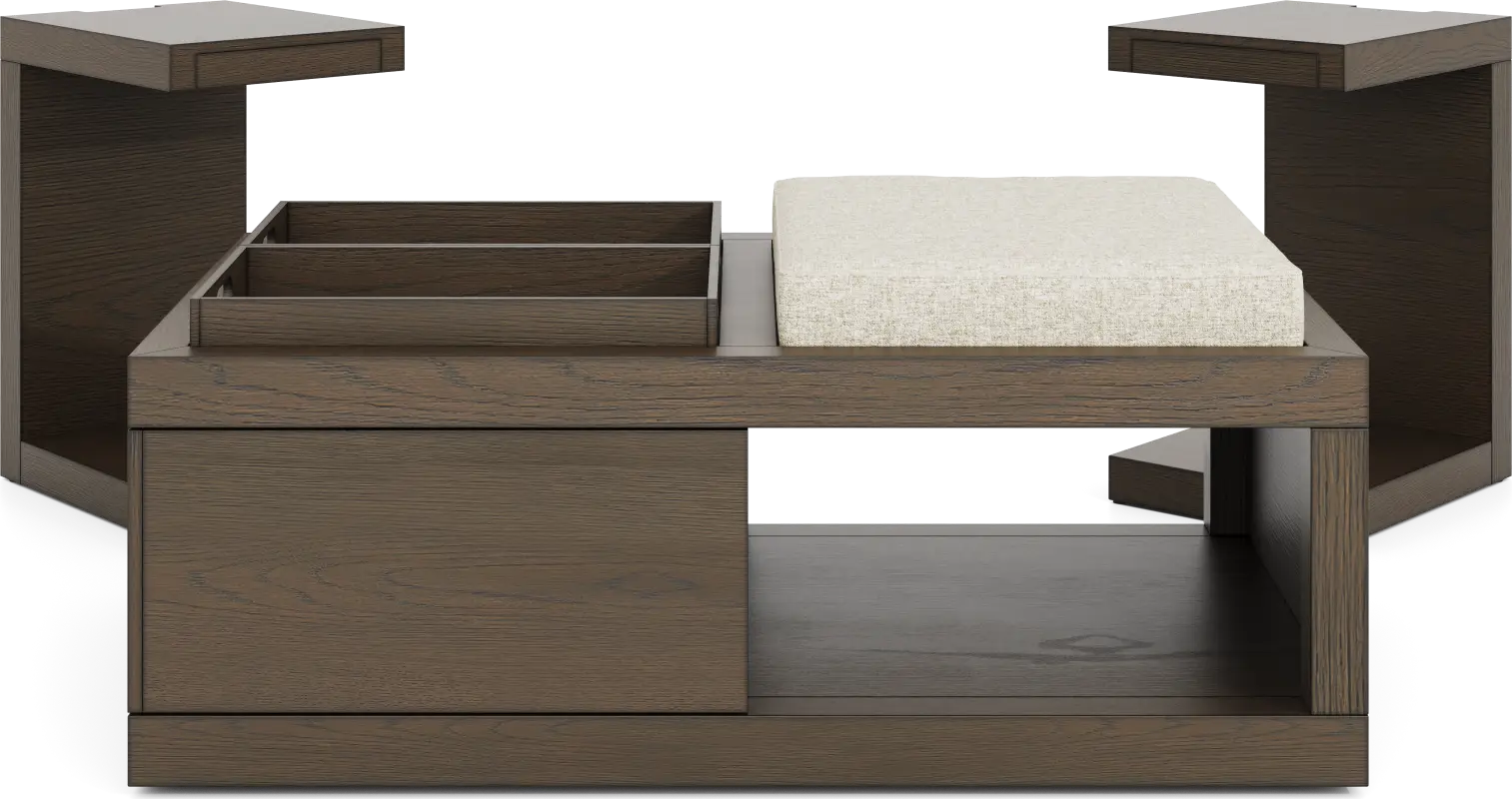 Delano Brown 3 Pc Table Set