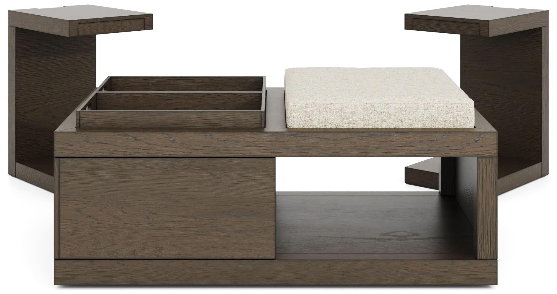 brown 3 pc table set