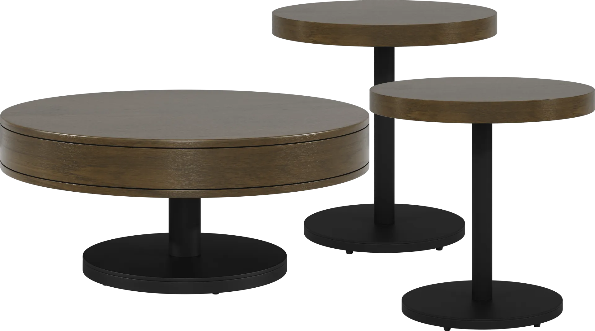 Charmaine Brown 3 Pc Table Set - Image 1