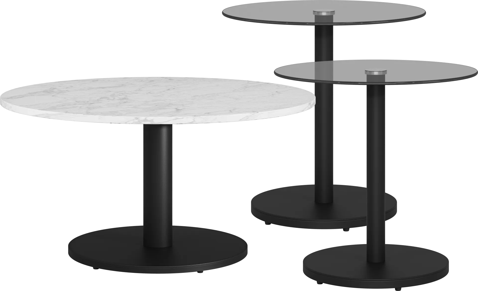 Charmaine Black 3 Pc Table Set - Image 1