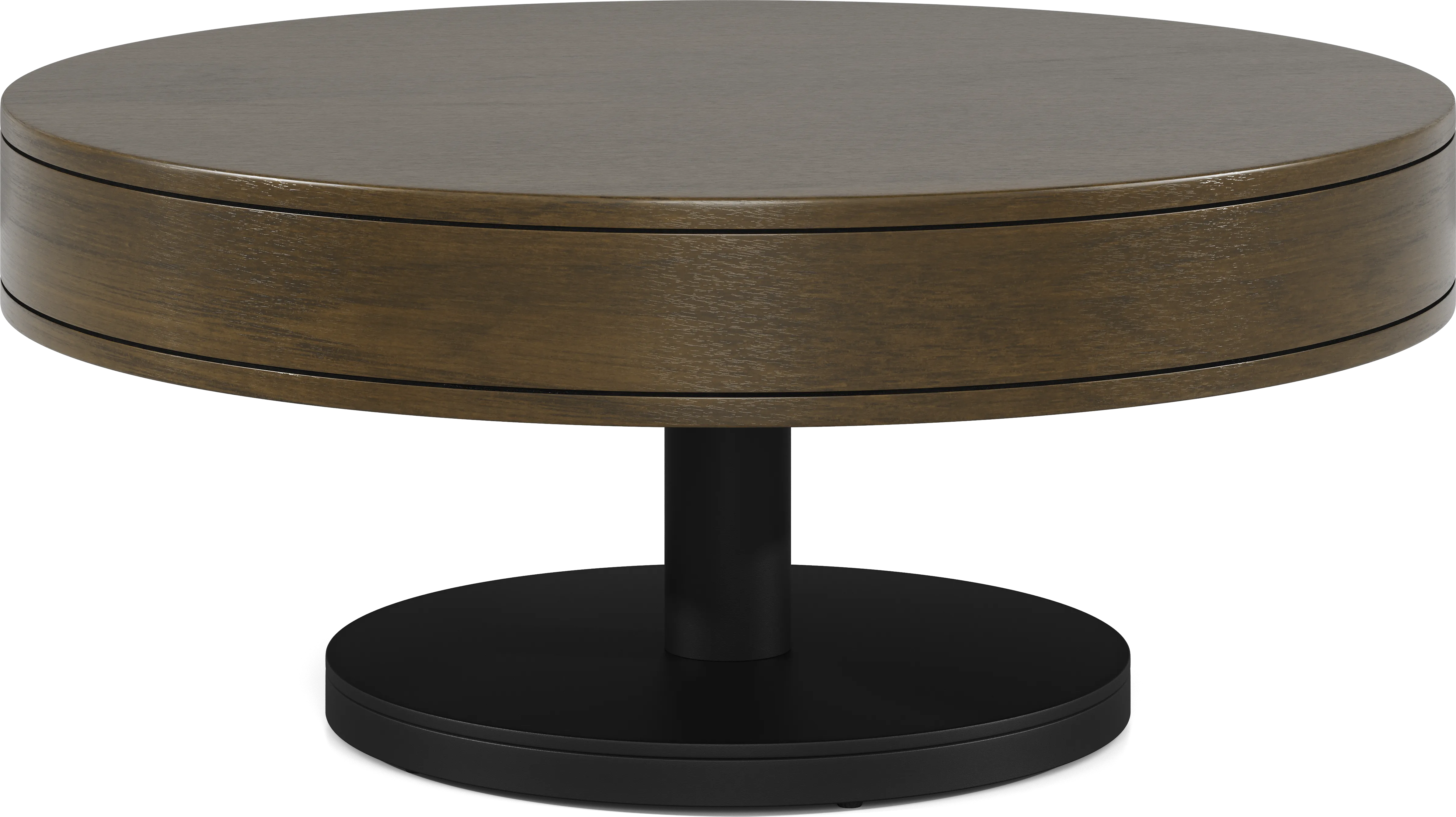 Charmaine Brown Round Cocktail Table - Thumbnail - Image 1