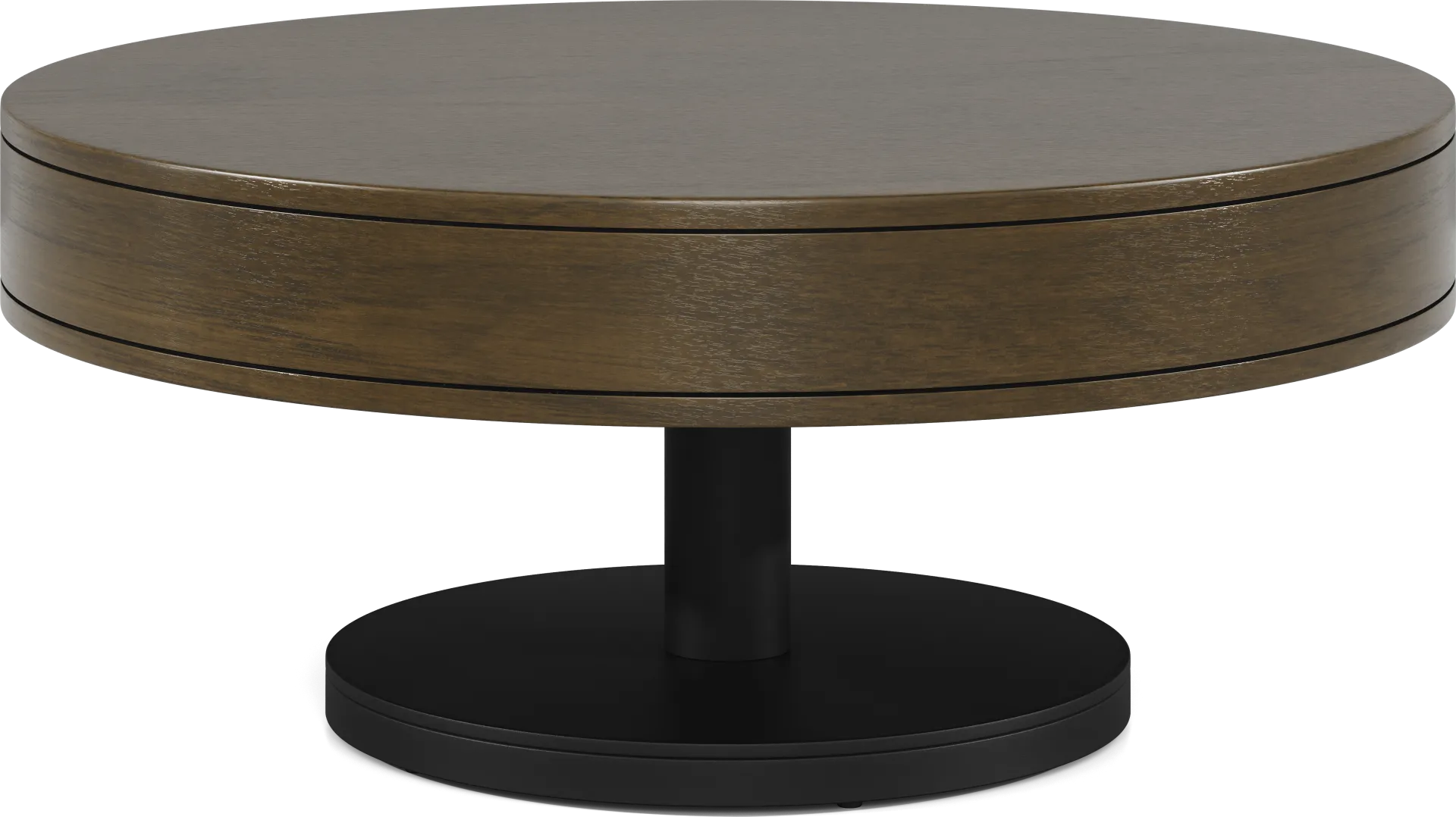 Charmaine Brown Round Cocktail Table - Image 1