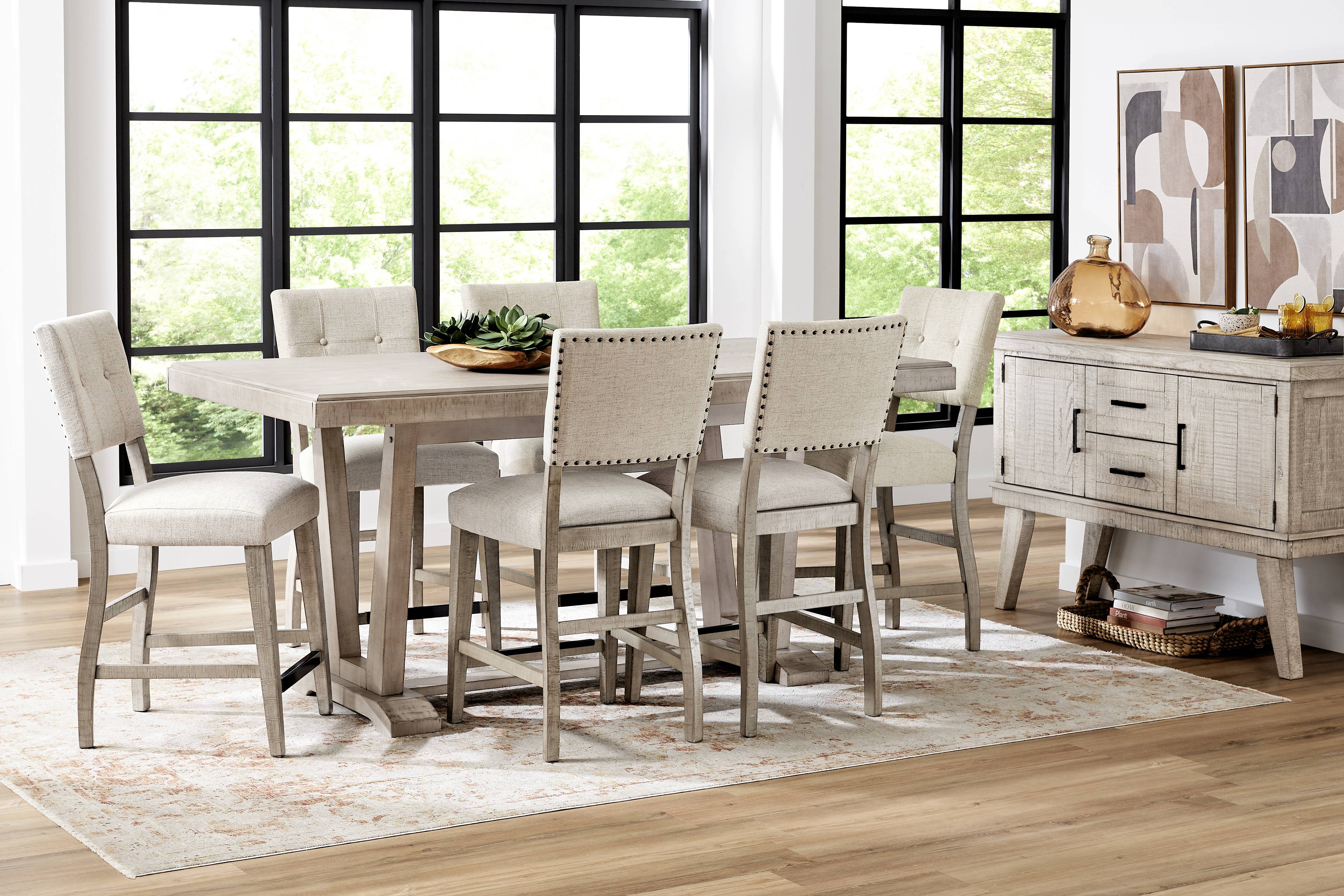 Hill Creek Natural Rectangle Counter Height Dining Table