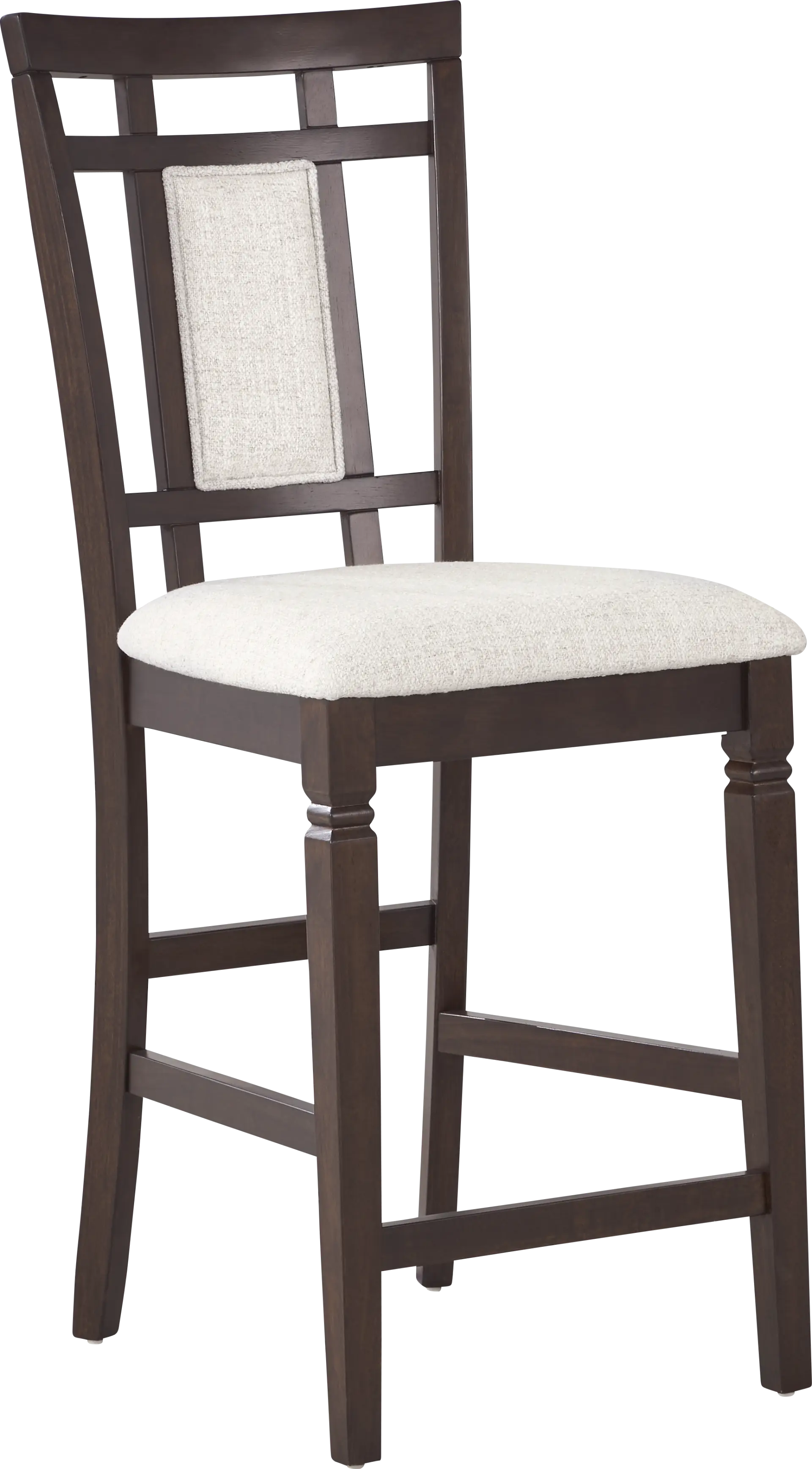 Winslow Brown Cherry Finish Upholstered Counter Height Stool