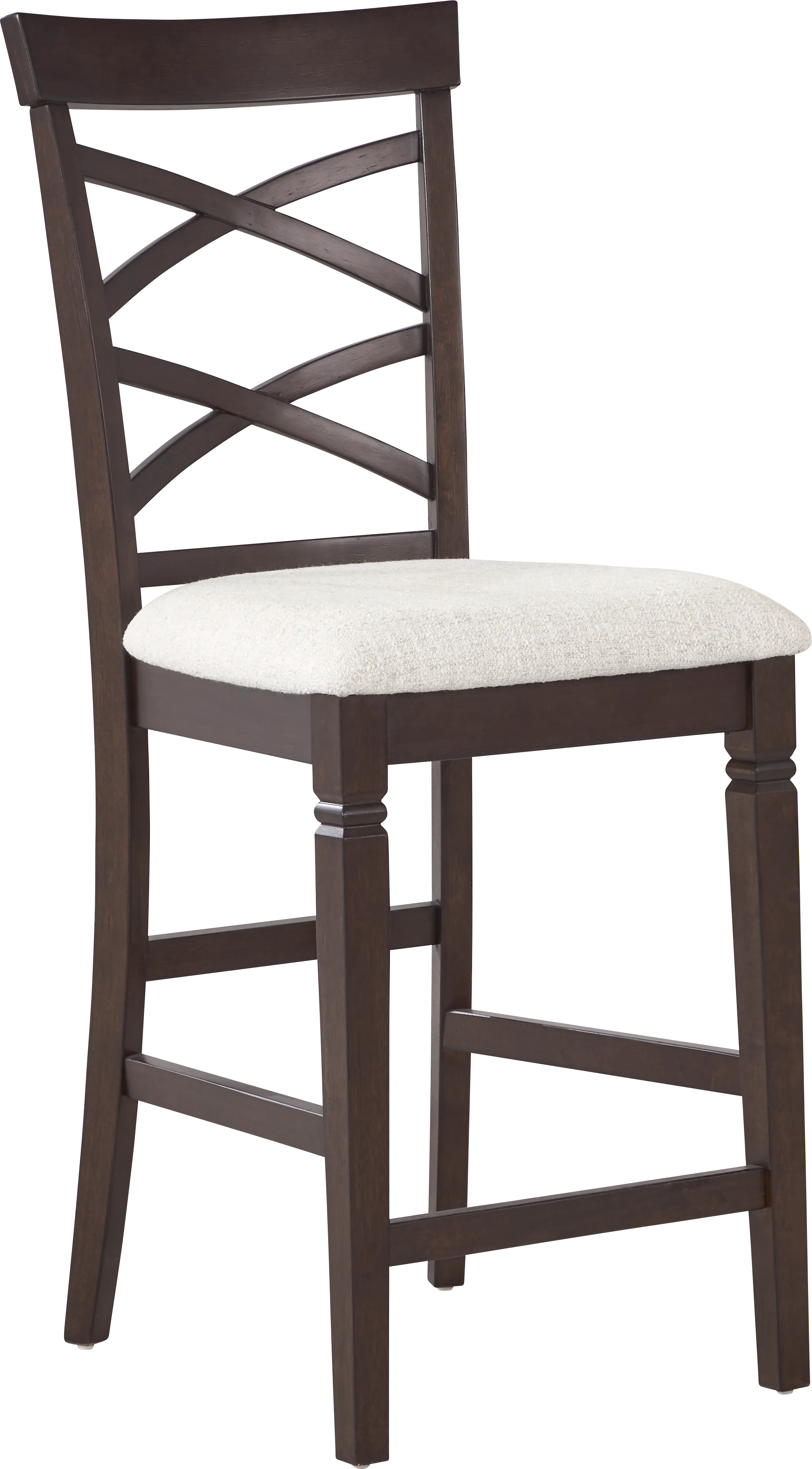 Winslow Brown Cherry Finish X-Back Counter Height Stool - Thumbnail - Image 1