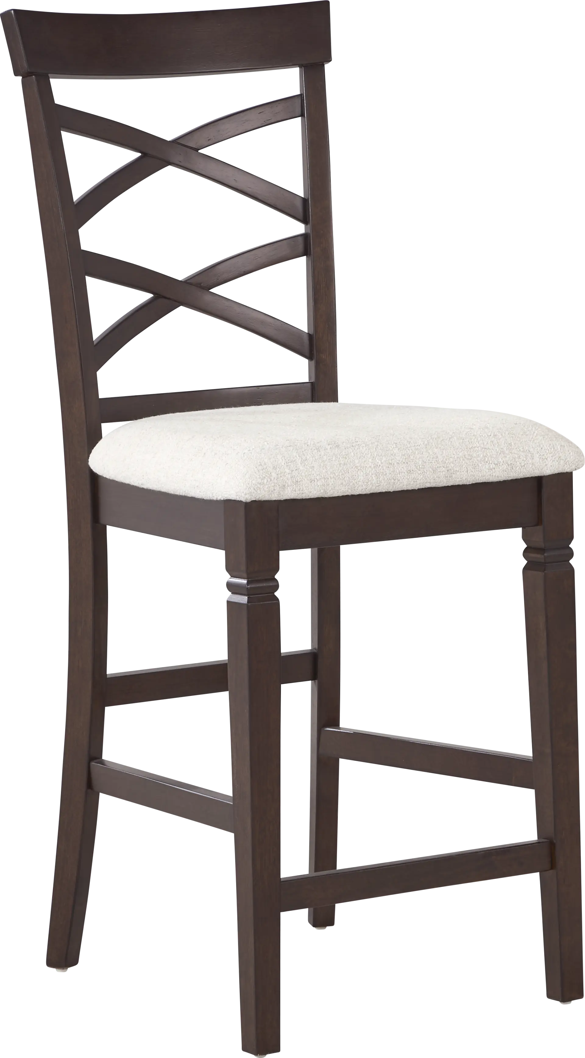 Winslow Brown Cherry Finish X-Back Counter Height Stool