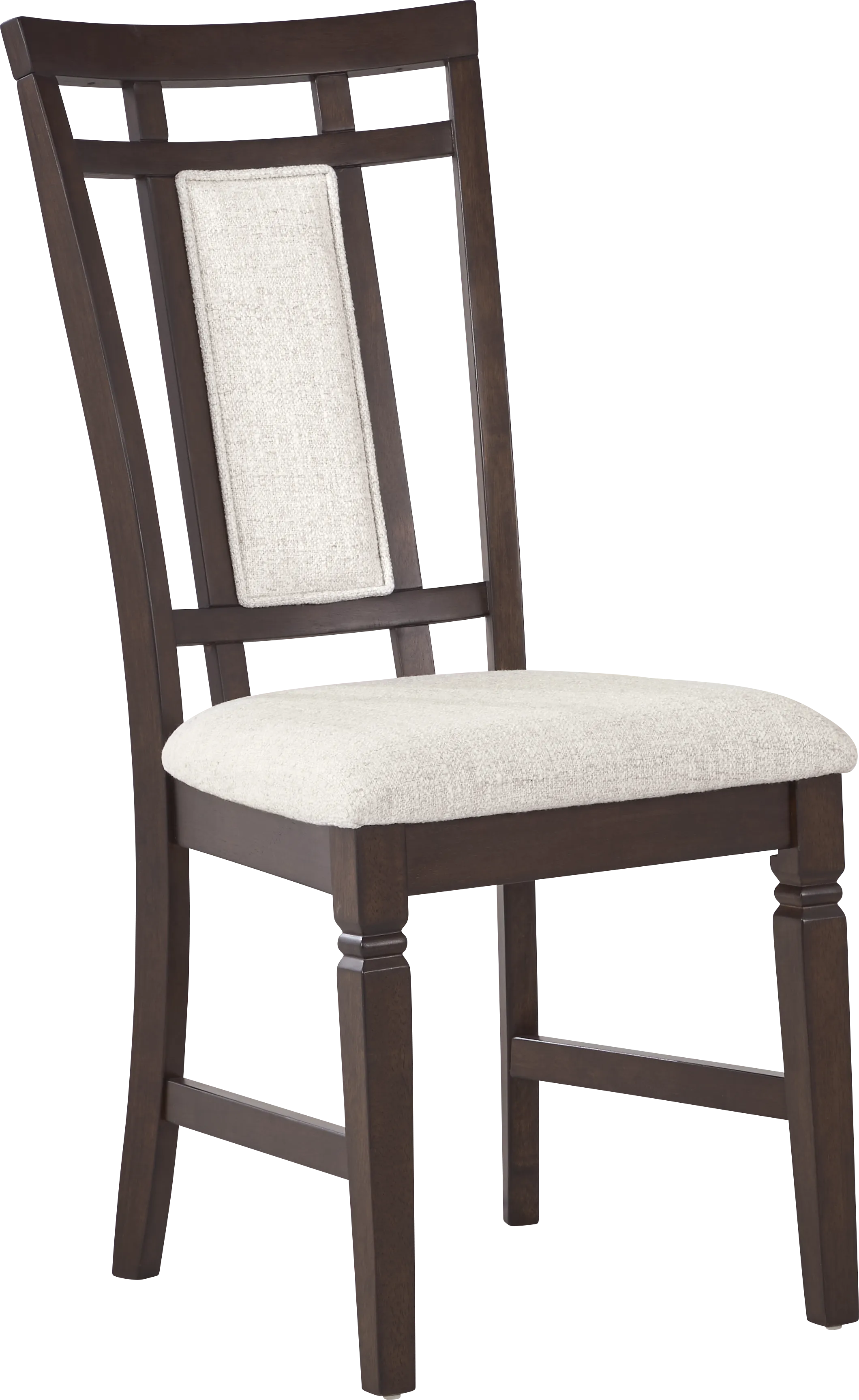 Winslow Brown Cherry Finish Upholstered Side Chair - Thumbnail - Image 1