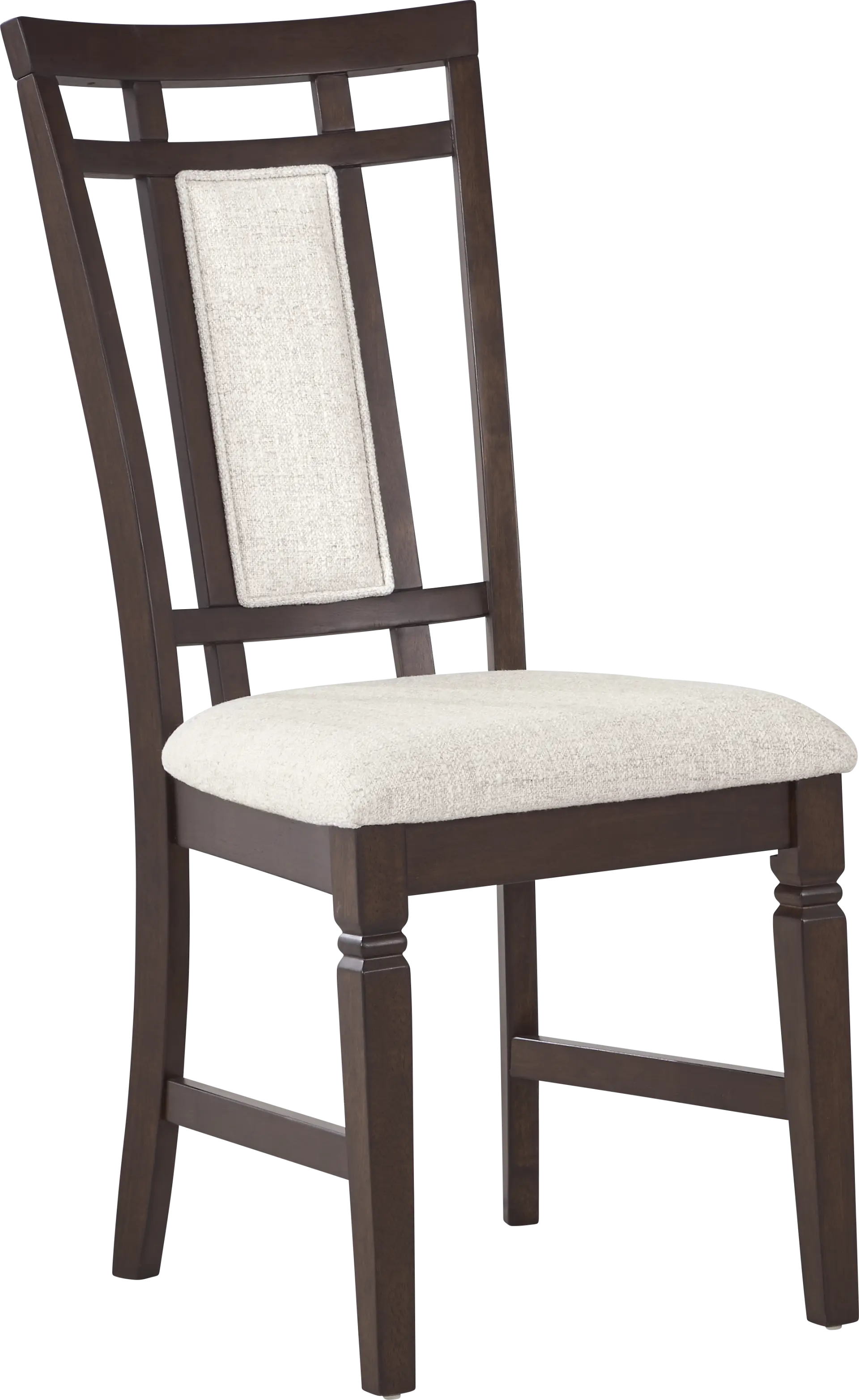 Winslow Brown Cherry Finish Upholstered Side Chair