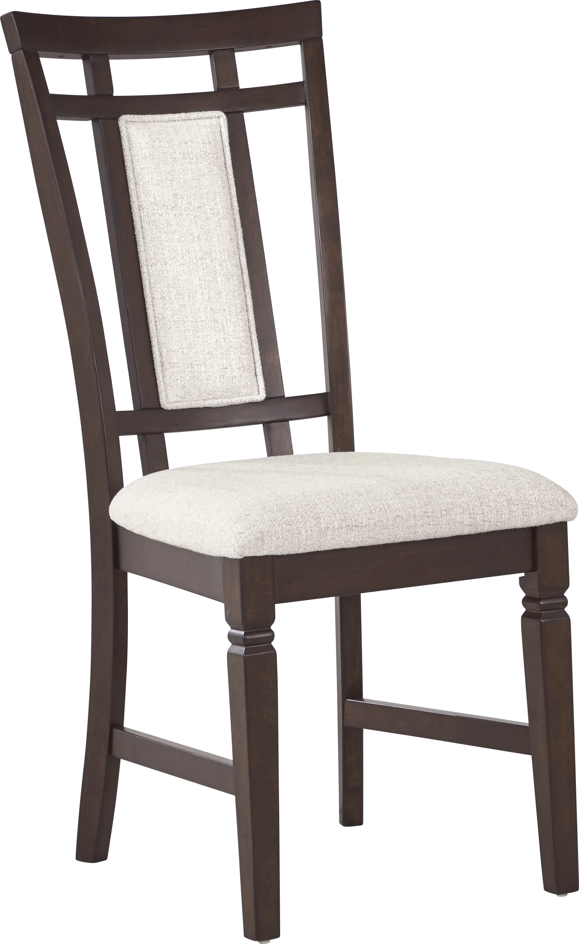 Winslow Brown Cherry Finish Upholstered Side Chair - Image 1