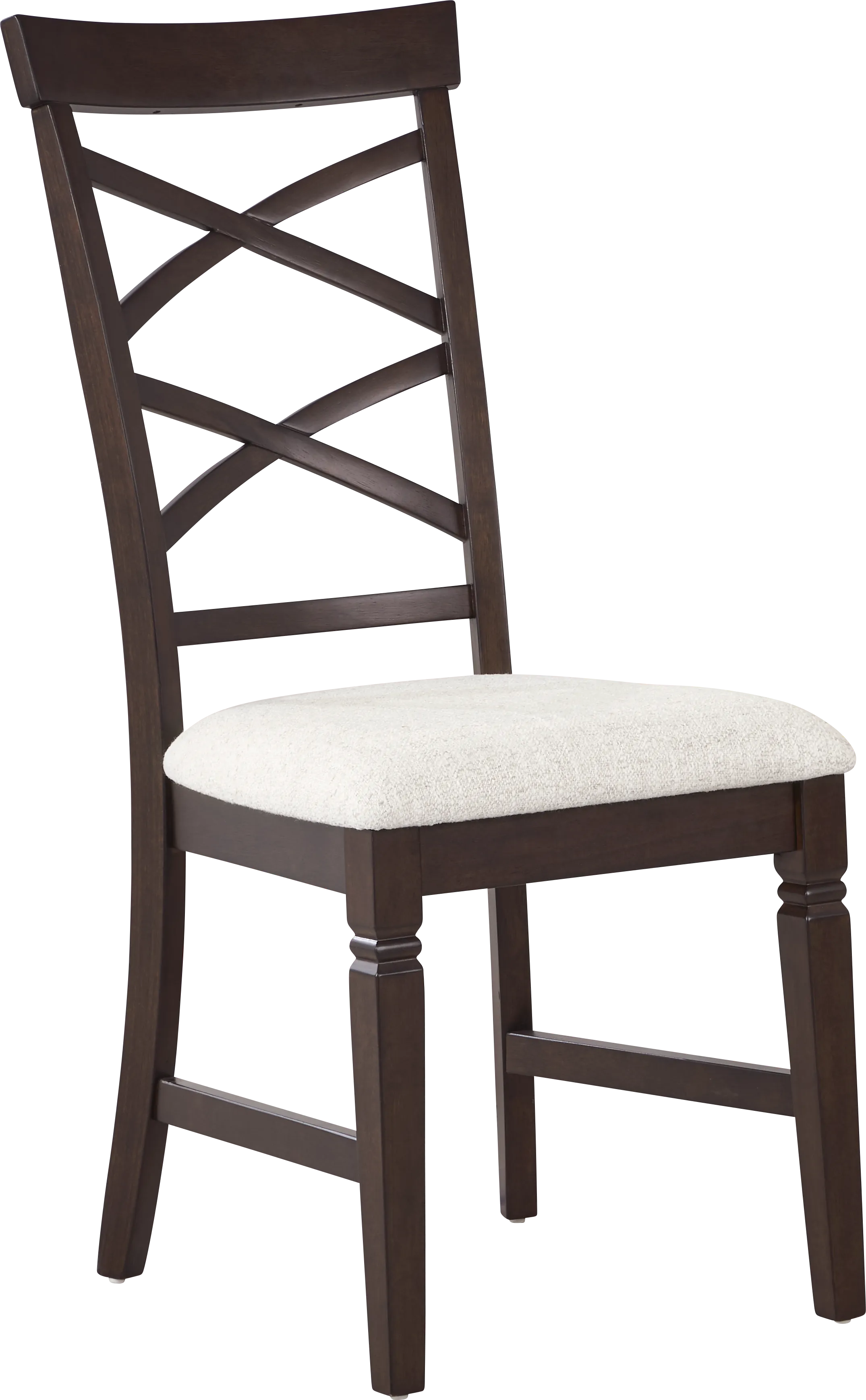 Winslow Brown Cherry Finish 5 Pc Rectangle Dining Room with X-Back Chairs - Thumbnail - Image 4