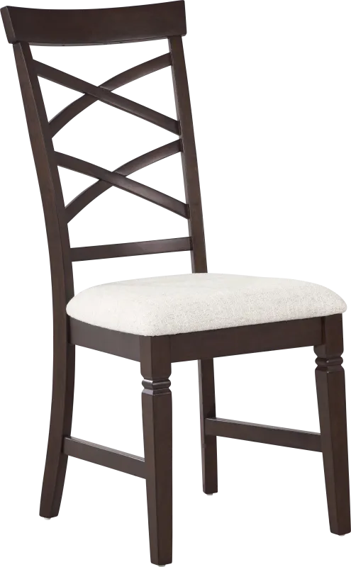 Winslow Brown Cherry Finish X-Back Side Chair