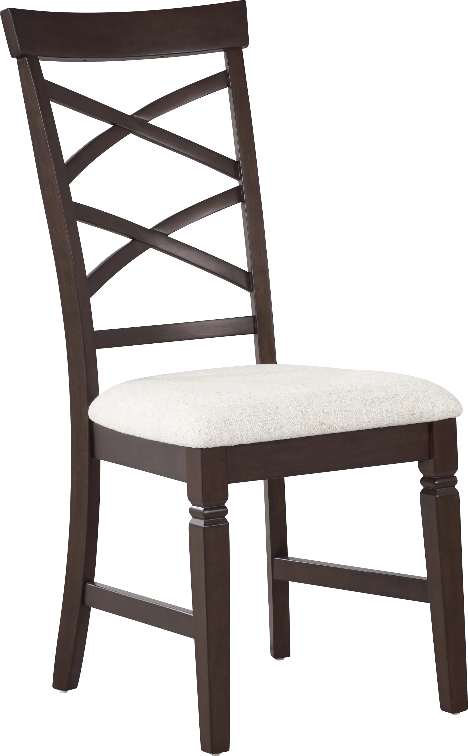 Winslow Brown Cherry Finish X-Back Side Chair