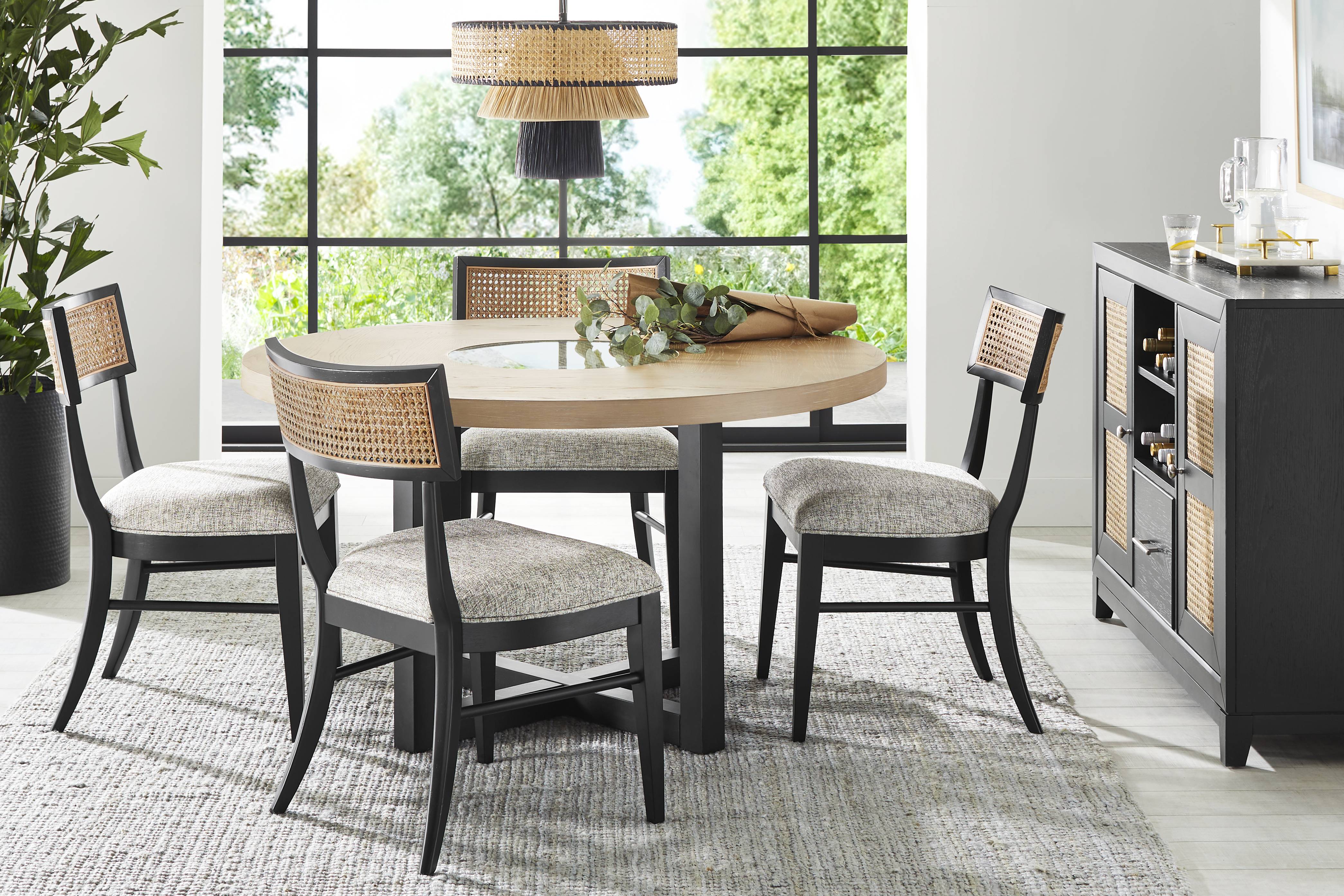 Hunter Springs Black Round Dining Table - Thumbnail - Image 2