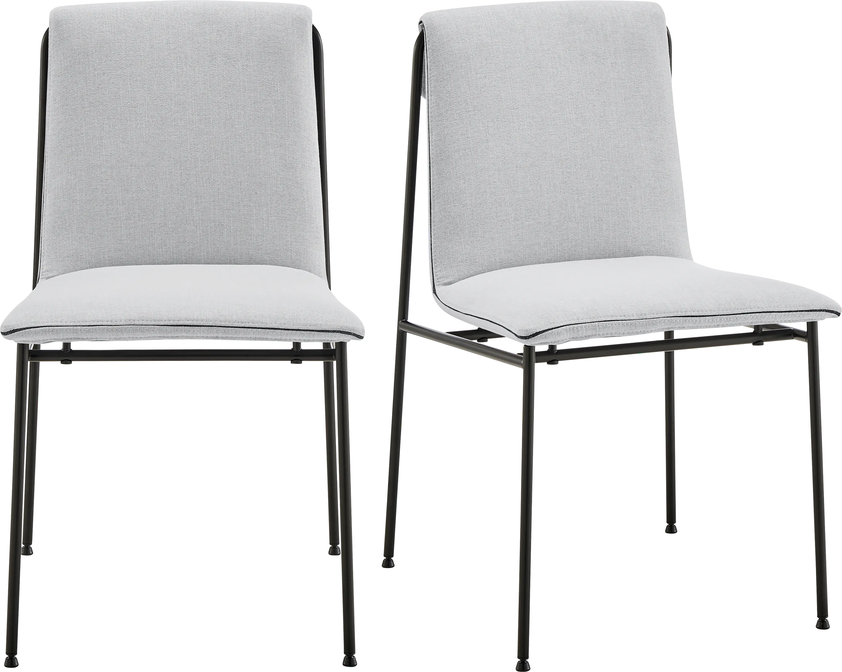 Dagnall Light Gray Dining Chair, Set of 2 - Thumbnail - Image 1