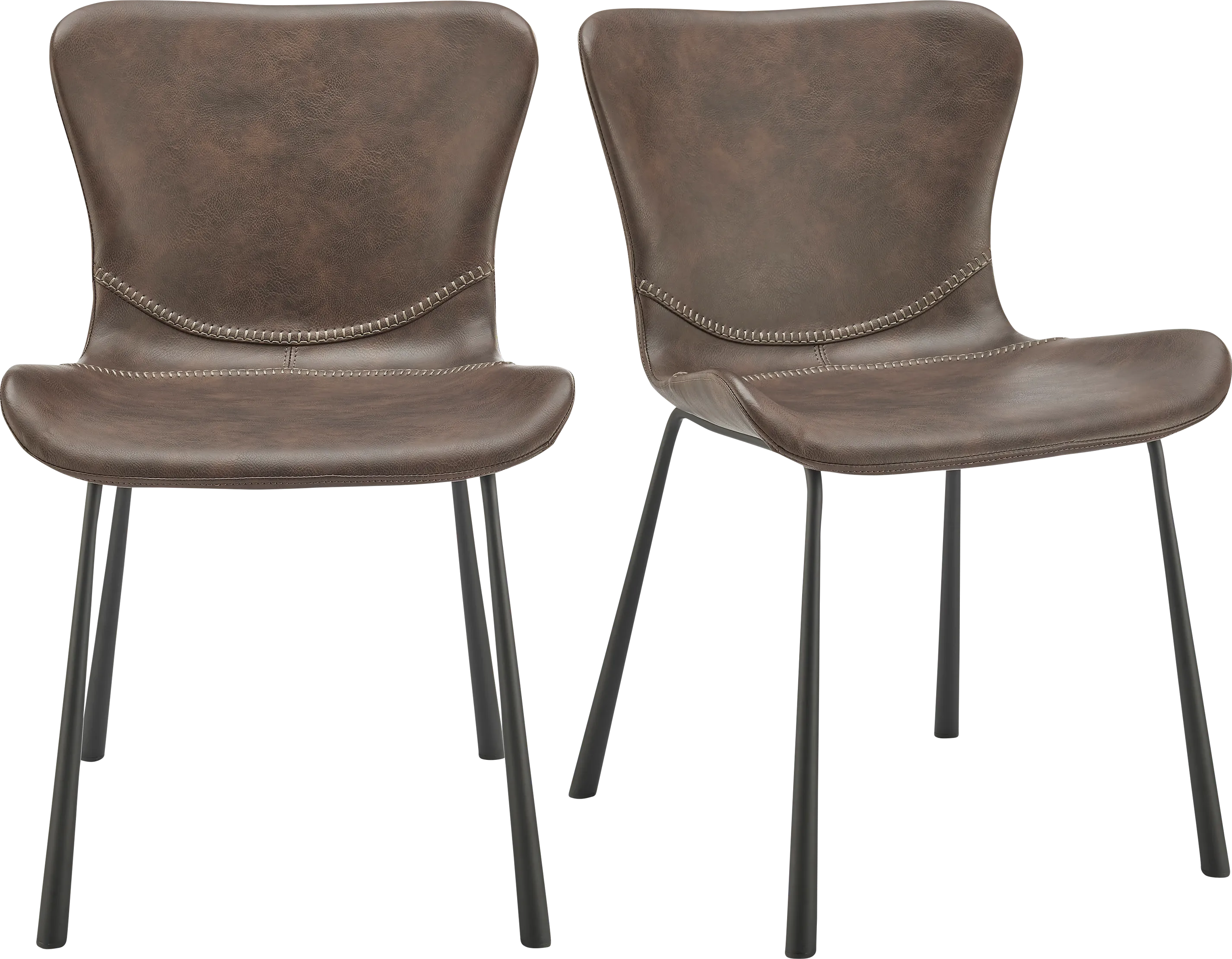 Daigle Brown Dining Chair, Set of 2 - Thumbnail - Image 1