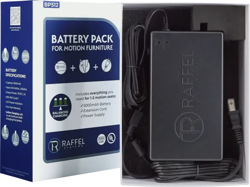 Raffel Black Rechargeable Battery Pack for Motion Furniture