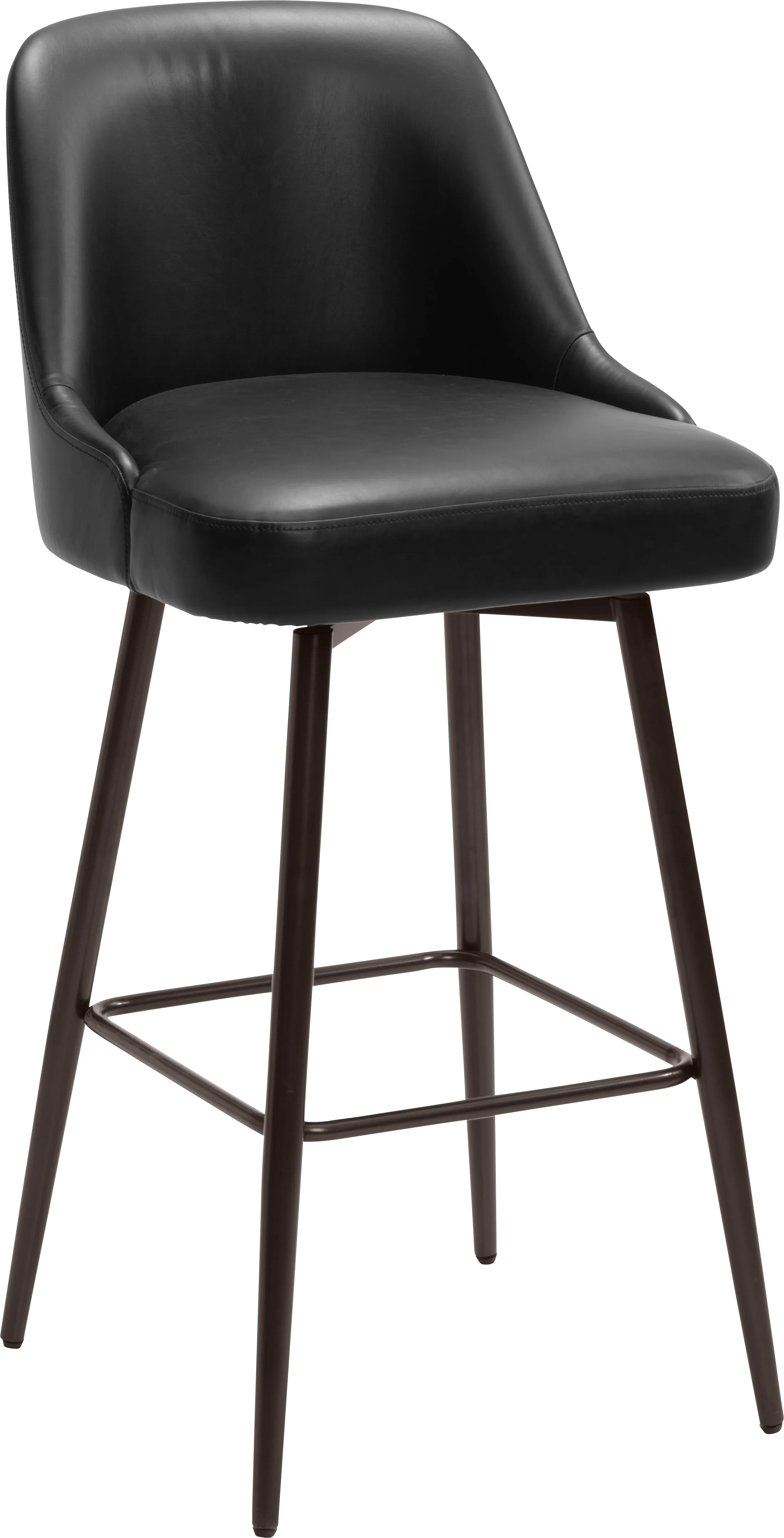 Marina Black Swivel Barstool - Thumbnail - Image 1