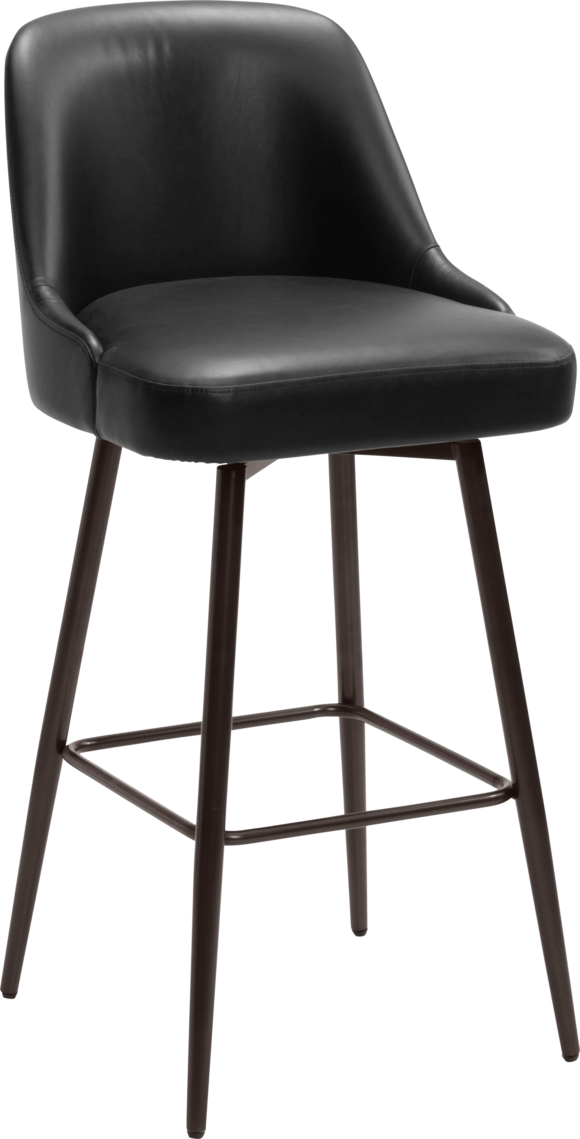 Marina Black Swivel Barstool - Image 1