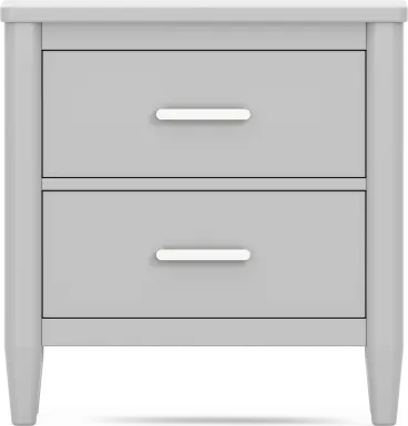 Kids Modern Colors Light Gray Nightstand
